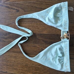 Victoria's Secrets Blue Bikini Top Halter Top Size Small